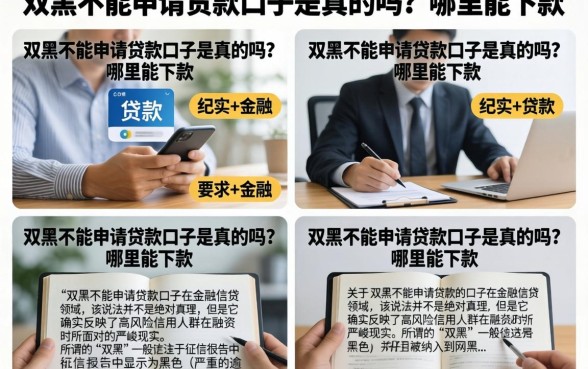 双黑不能申请贷款口子是真的吗？哪里能下款
