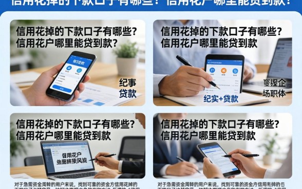 信用花掉的下款口子有哪些？信用花户哪里能贷到款？