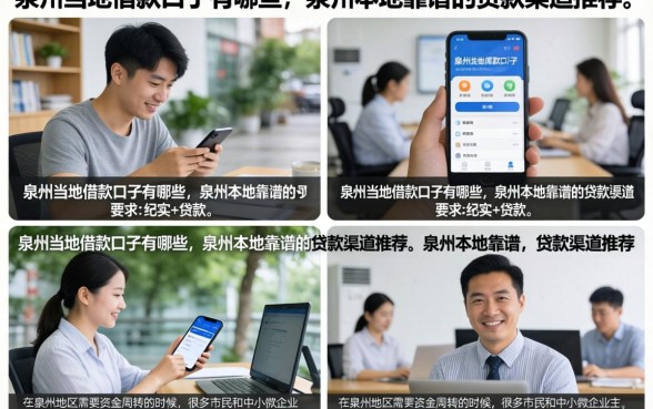 泉州当地借款口子有哪些，泉州本地靠谱的贷款渠道推荐