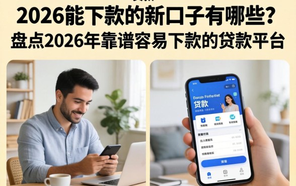 2026能下款的新口子有哪些？盘点2026年靠谱容易下款的贷款平台