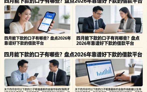 四月能下款的口子有哪些？盘点2026年靠谱好下款的借款平台