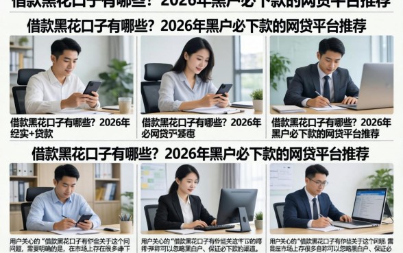 借款黑花口子有哪些？2026年黑户必下款的网贷平台推荐