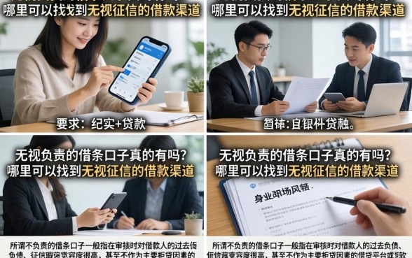 无视负责的借条口子真的有吗？哪里可以找到无视征信的借款渠道
