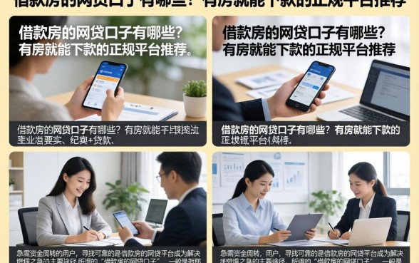 借款房的网贷口子有哪些？有房就能下款的正规平台推荐