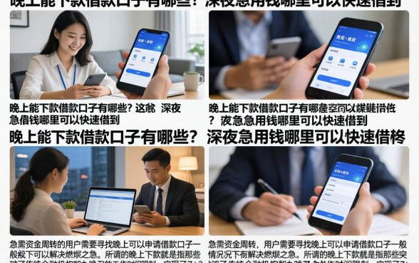 晚上能下款借款口子有哪些?深夜急用钱哪里可以快速借到