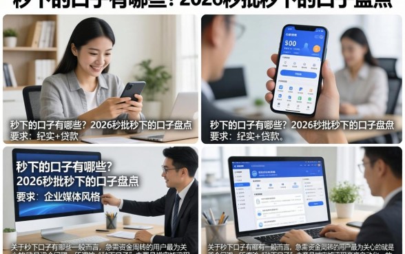 秒下的口子有哪些？2026秒批秒下的口子盘点