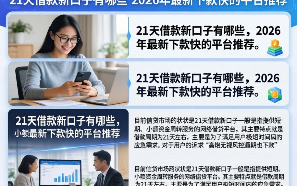 21天借款新口子有哪些，2026年最新下款快的平台推荐