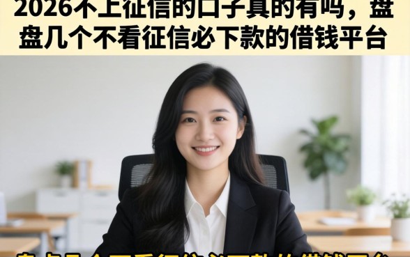 2026不上征信的口子真的有吗，盘点几个不看征信必下款的借钱平台