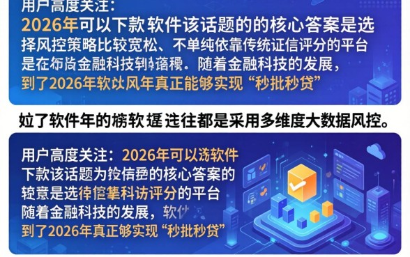 2026年能下款的软件有哪些，盘点2026年靠谱的贷款平台