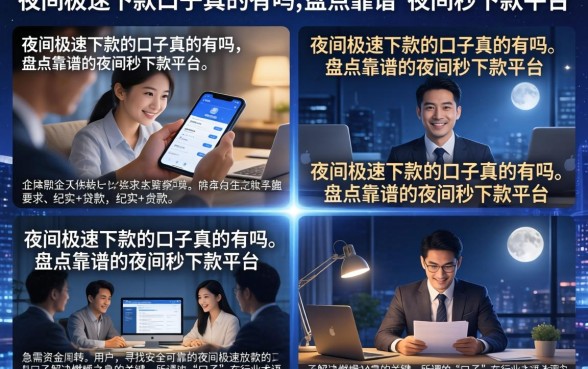 夜间极速下款的口子真的有吗，盘点靠谱的夜间秒下款平台