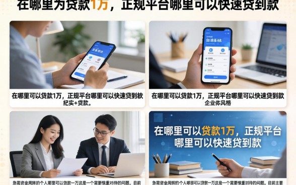 在哪里可以贷款1万，正规平台哪里可以快速贷到款