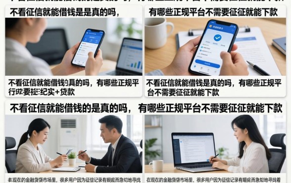 不看征信就能借钱的是真的吗，有哪些正规平台不需要征信就能下款