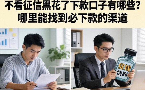 不看征信黑花了下款口子有哪些？哪里能找到必下款的渠道