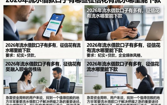 2026年流水借款口子有哪些，征信花有流水哪里能下款