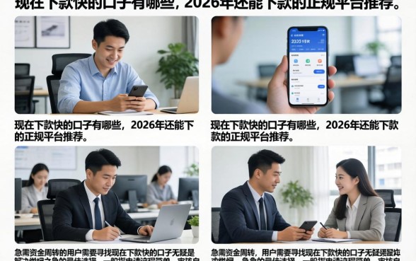 现在下款快的口子有哪些，2026年还能下款的正规平台推荐
