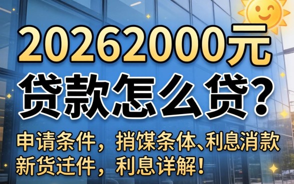 20262000元贷款怎么贷？申请条件和利息详解