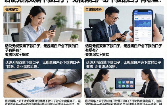 话说无视双黑下款口子，无视黑白户必下款的口子有哪些？