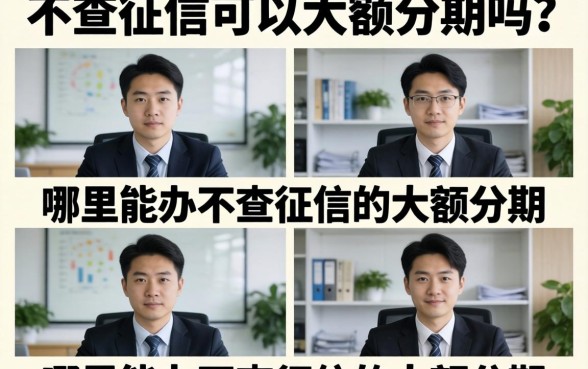 不查征信可以大额分期吗？哪里能办不查征信的大额分期