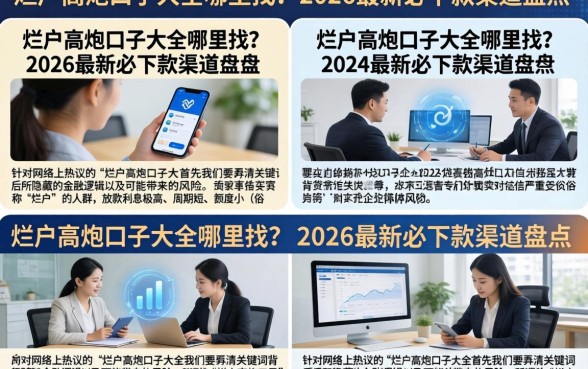 烂户高炮口子大全哪里找？2026最新必下款渠道盘点