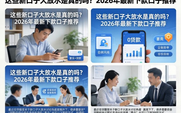 这些新口子大放水是真的吗？2026年最新下款口子推荐