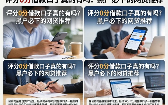 评分0分借款口子真的有吗？黑户必下的网贷推荐