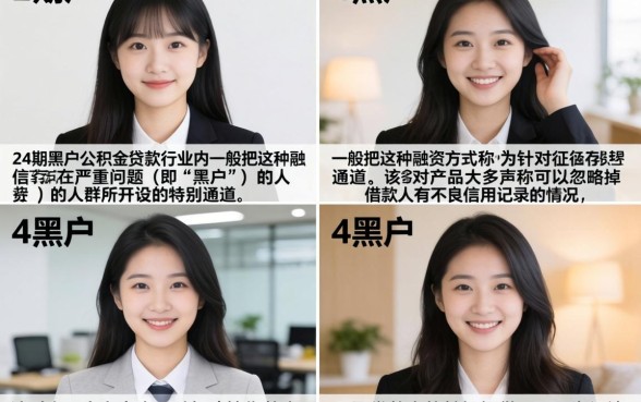 24期黑户公积金贷款能办吗？黑户公积金贷款口子有哪些
