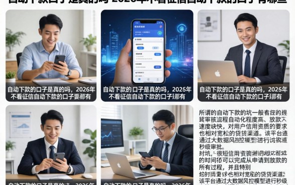 自动下款的口子是真的吗,2026年不看征信自动下款的口子有哪些