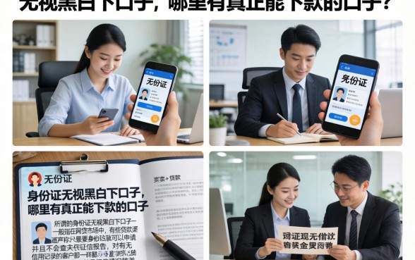 身份证无视黑白下口子，哪里有真正能下款的口子？