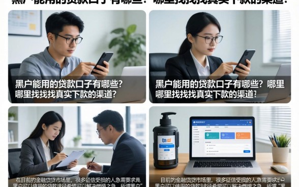 黑户能用的贷款口子有哪些？哪里能找到真实下款的渠道？