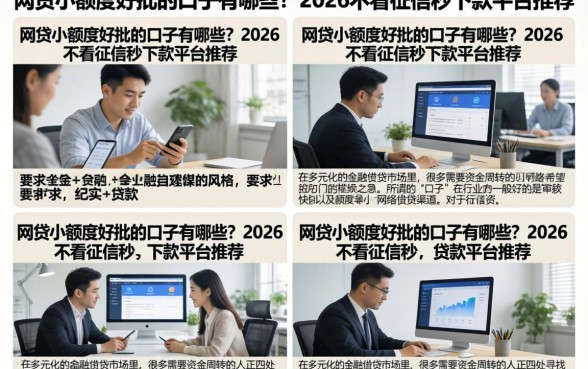 网贷小额度好批的口子有哪些？2026不看征信秒下款平台推荐