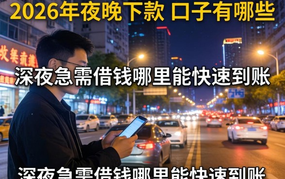 2026年夜间下款的口子有哪些，深夜急需借钱哪里能快速到账