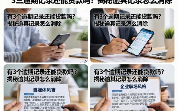 有3个逾期记录还能贷款吗？揭秘逾期记录怎么消除
