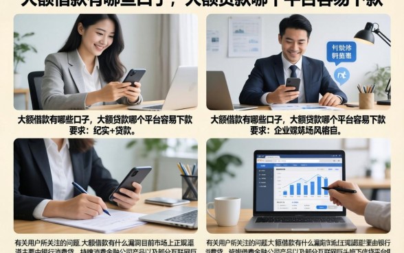 大额借款有哪些口子，大额贷款哪个平台容易下款