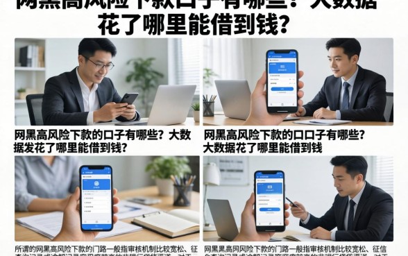 网黑高风险下款的口子有哪些？大数据花了哪里能借到钱？