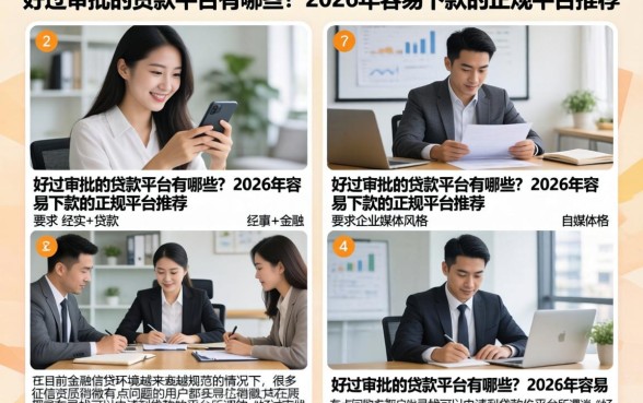 好过审批的贷款平台有哪些?2026年容易下款的正规平台推荐