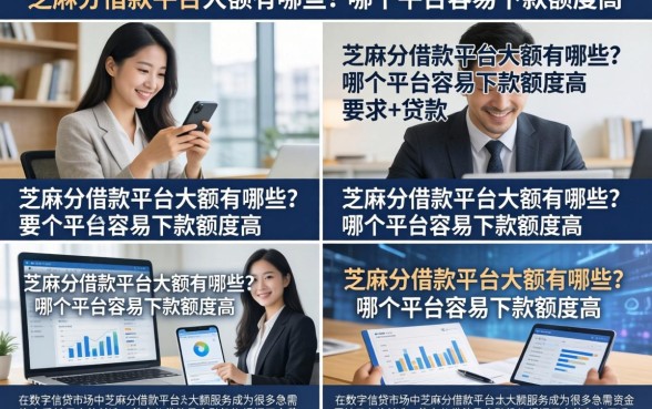 芝麻分借款平台大额有哪些？哪个平台容易下款额度高
