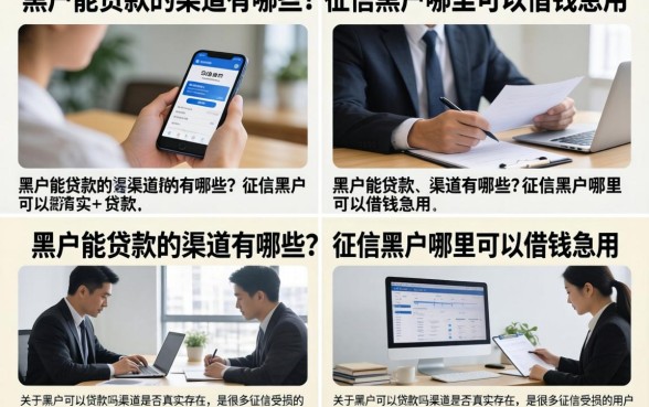 黑户能贷款的渠道有哪些？征信黑户哪里可以借钱急用
