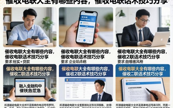 催收电联大全有哪些内容，催收电联话术技巧分享