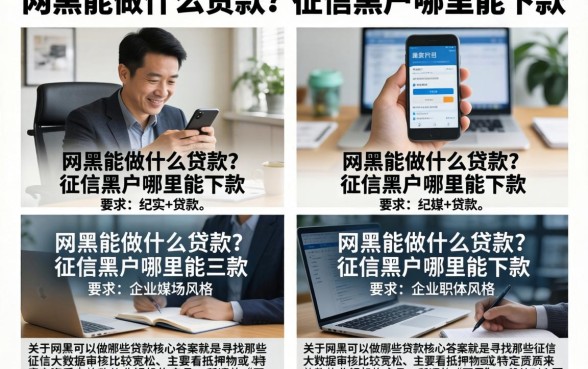 网黑能做什么贷款？征信黑户哪里能下款