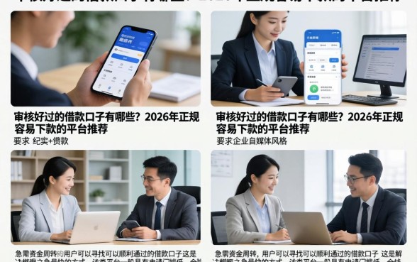 审核好过的借款口子有哪些？2026年正规容易下款的平台推荐