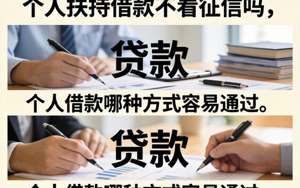 个人扶持借款不看征信吗，个人借款哪种方式容易通过