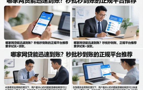 哪家网贷能迅速到账？秒批秒到账的正规平台推荐