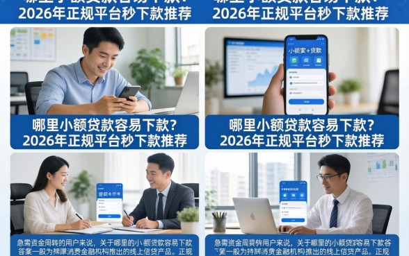 哪里小额贷款容易下款？2026年正规平台秒下款推荐