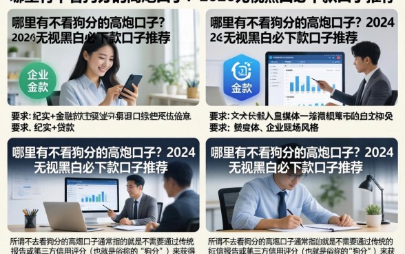 哪里有不看狗分的高炮口子？2026无视黑白必下款口子推荐