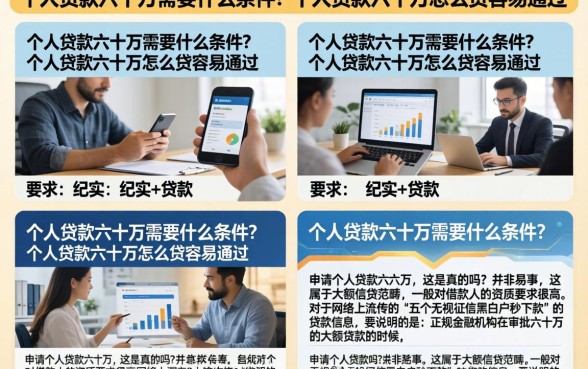 个人贷款六十万需要什么条件？个人贷款六十万怎么贷容易通过