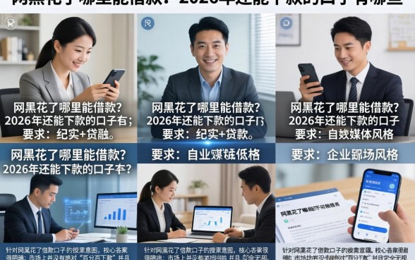 网黑花了哪里能借款？2026年还能下款的口子有哪些？