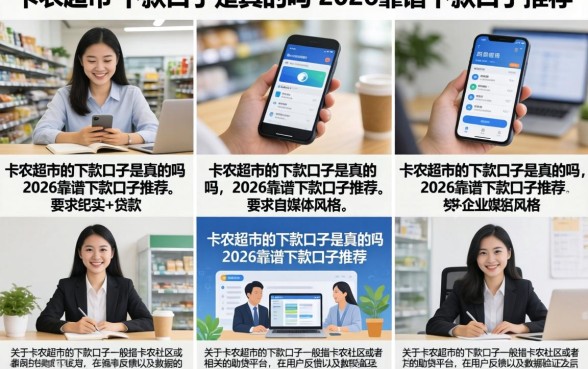 卡农超市的下款口子是真的吗，2026靠谱下款口子推荐