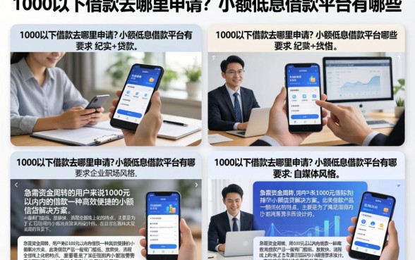 1000以下借款去哪里申请？小额低息借款平台有哪些？