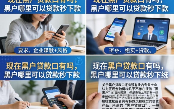现在黑户贷款口有吗，黑户哪里可以贷款秒下款