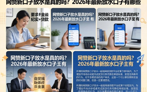 网贷新口子放水是真的吗？2026年最新放水口子有哪些